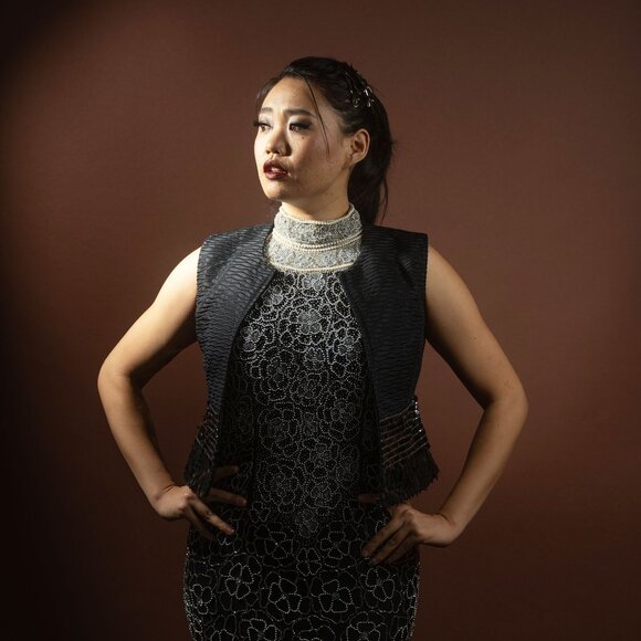 Unique Short Vest by BB Dakota With Sequin Trim - Size S - Picture 1 of 8